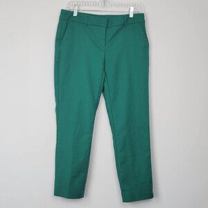 Dalia Collection Green 'Modern Fit' Ankle Mid-Rise Slim Fit Pants